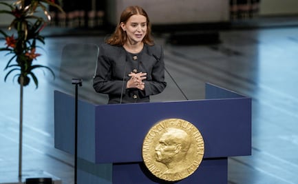 VIDEO: Hija de María Corina Machado recibe en su nombre el Nobel de la Paz