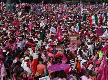 Marcha por la Democracia desborda Zócalo capitalino para exigir voto libre y elecciones democráticas