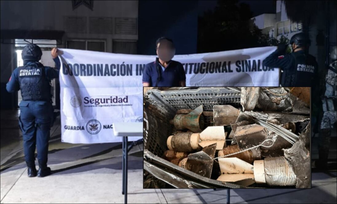 Elementos del Ejército y de la Policía Estatal Preventiva detuvieron a un civil armado que amenazaba a su familia y localizaron abandonados dieciséis artefactos explosivos artesanales. Foto: especial