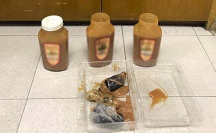 Aseguran droga escondida en frascos de cajeta en el Aeropuerto de CDMX