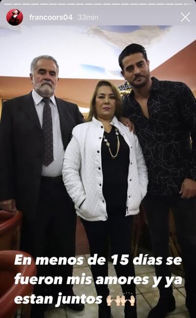 Ricardo Franco está de luto por la muerte de su madre