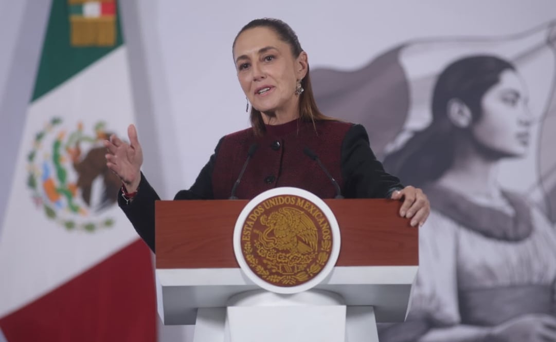 La presidenta Claudia Sheinbaum Pardo, durante la mañanera del 17 de febrero del 2026. Foto: Carlos Mejía / EL UNIVERSAL