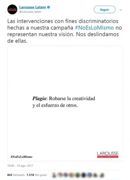 Larousse acusa plagio, Frente Nacional por la Familia se deslinda