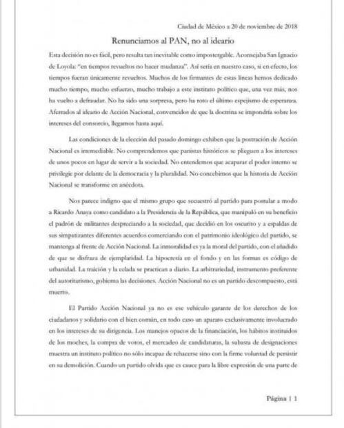 Renuncian al PAN 33 militantes