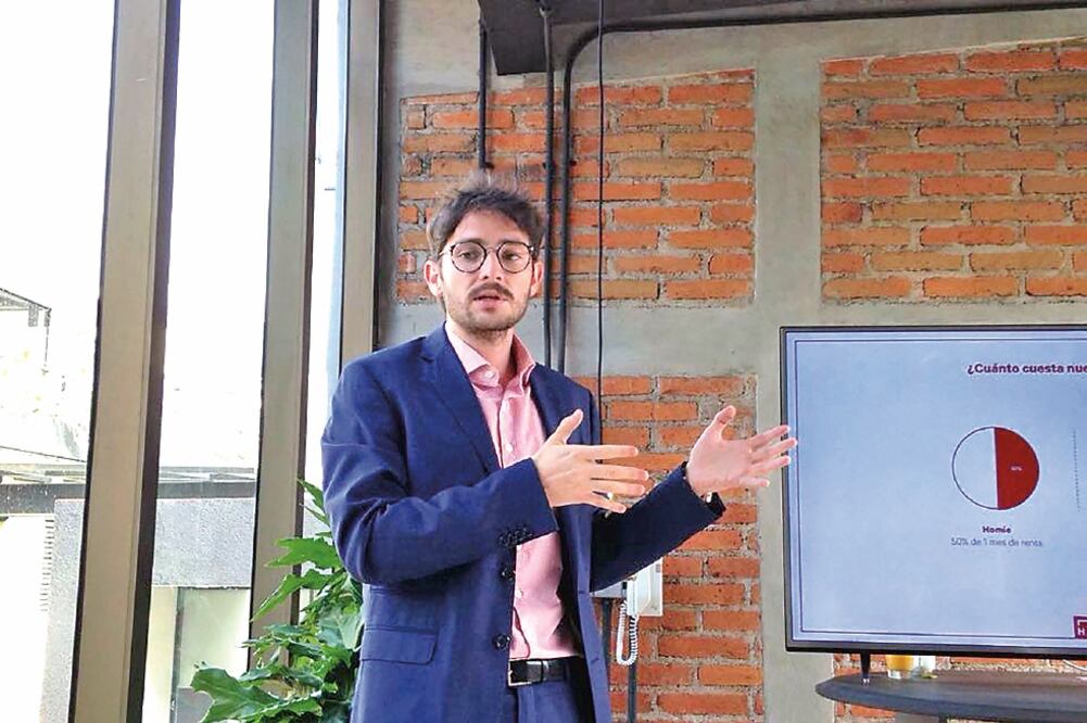 Jordi Greenham, director general de Homie, aseguró al presentar el portal que existen 800 mil propiedades en renta que pueden utilizar su plataforman (SARA CANTERA. EL UNIVERSA)