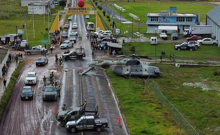 Caída de helicóptero de la Marina en Hidalgo fue por ráfagas de viento, dice AMLO