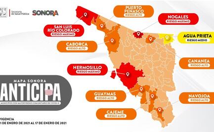 Activan “Código Rojo” en tres municipios de Sonora por riesgo máximo de contagios de Covid
