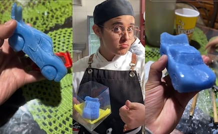 Estudiante de gastronomía talla a Rayo McQueen en jabón; las reacciones se viralizaron