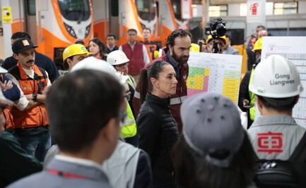 Supervisa Sheinbaum equipamiento de 10 trenes para la L1 del Metro 
