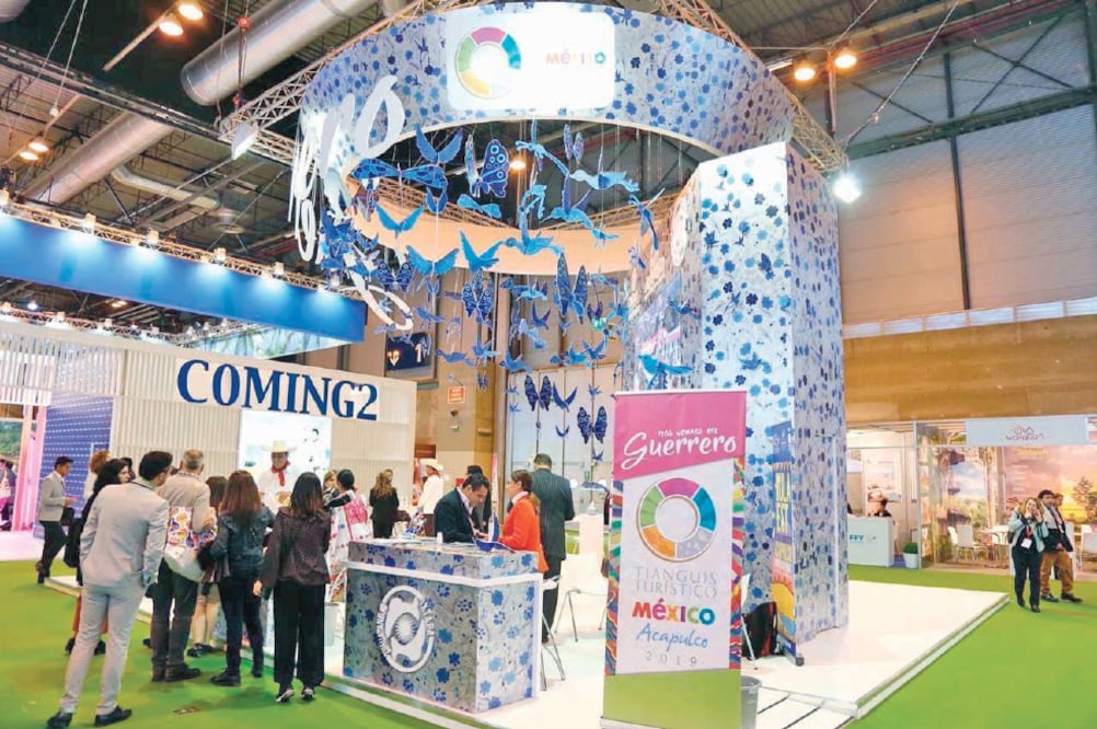 El pabellón de Guerrero presentó motivos inspirados en la naturaleza mexicana.