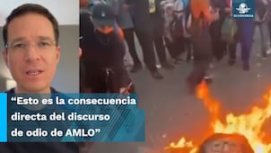 Ricardo Anaya condena quema de imagen de la ministra Norma Piña en mitin de AMLO