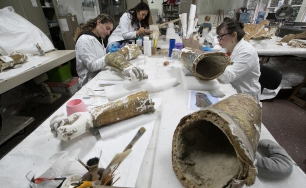 La restauración del Apóstol Santiago dañado por los sismos del 2017