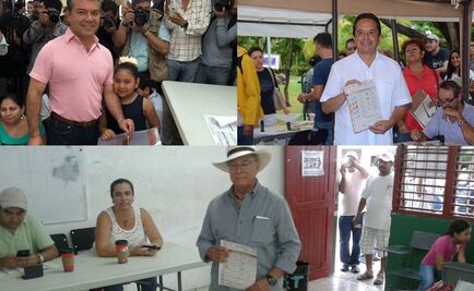 Emiten su voto candidatos a gubernatura de Q.Roo