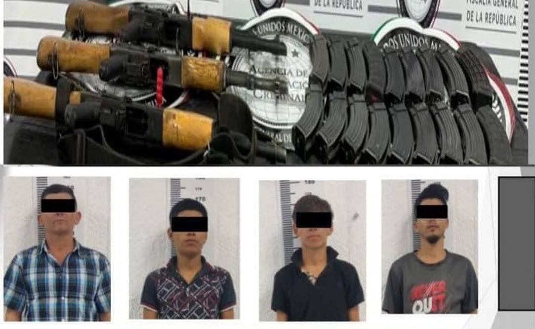 Quedaron detenidas las personas identificados como Eduardo ‘N’, Kevin Mauricio ‘N’, Carlos Eduardo ‘N’, Luis Enrique ‘N’, y Ramón Ángel ‘N’ (adolescente). Foto: Especial