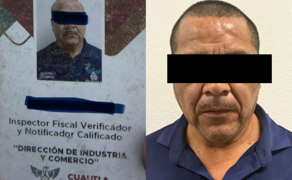 Jesús “N” de 53 años es inspector fiscal verificador y fue presentado ante el Ministerio Público en Morelos (23/12/2025). Foto: Especial