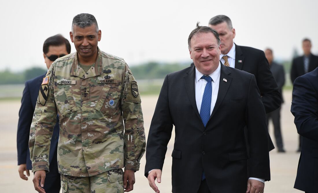 El secretario de Estado, Mike Pompeo, un día después de la cumbre en Singapur entre el presidente Donald Trump, y el líder norcoreano, Kim Jong-un (Foto: AFP)