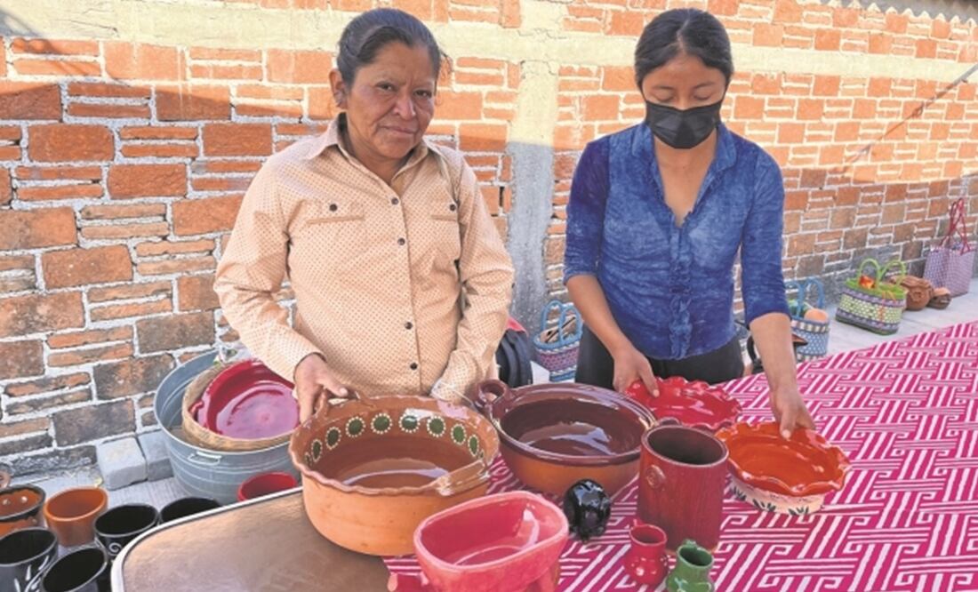 Marcelina Emilia Morales elabora artesanías sin greta, con la que se hace el esmalte, que contiene plomo