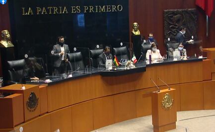 Pleno del Senado recibe al presidente de Bolivia, Luis Alberto Arce