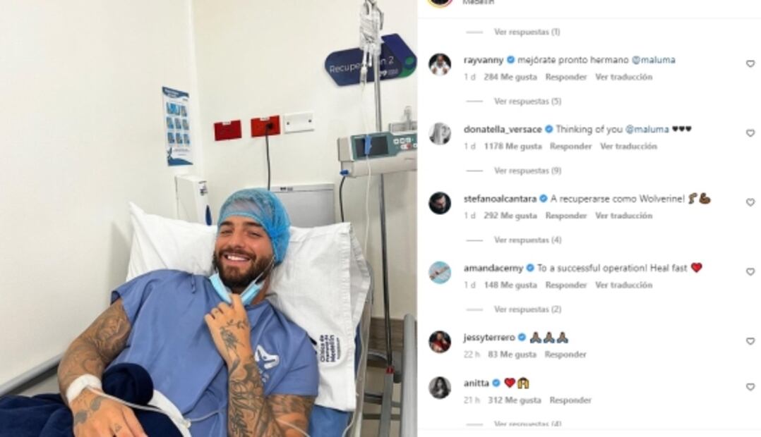 Maluma compartió fotografía desde el hospital, ¿qué le pasó al reguetonero?