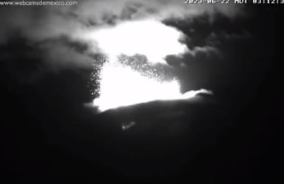 Así fue la explosión del Popocatépetl la madrugada de este jueves VIDEO