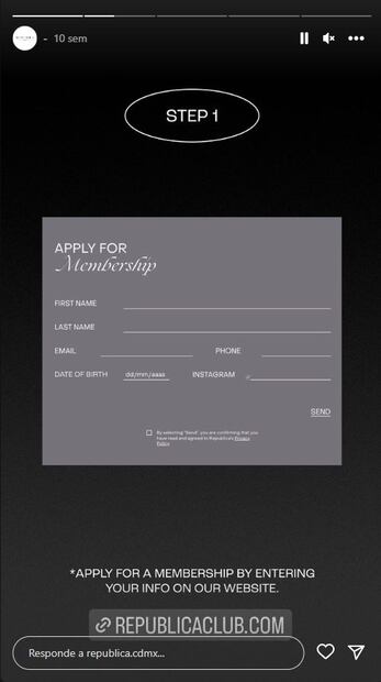 Para tener acceso al antro República, ubicado en presidente Masaryk en Polanco, es necesario tener una membresia. / Foto: Instagram