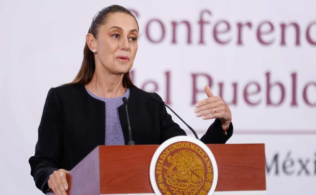 La presidenta Claudia Sheinbaum durante la mañanera del 29 de enero del 2026. Foto: Diesgo Simón / EL UNIVERSAL