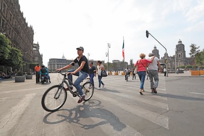Zócalo será, por un día, sólo para peatones y ciclistas