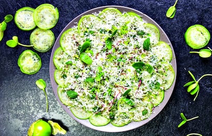 #RECETA Carpaccio de tomate verde 