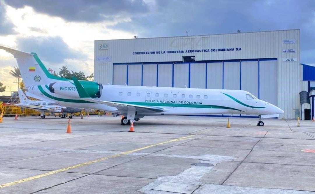 Avión de la Policía Nacional de Colombia. Foto: @AmericaMilitar