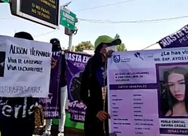 Cierran cruce de Tlalpan e Insurgentes para exigir la aparición de la joven Perla Cristal
