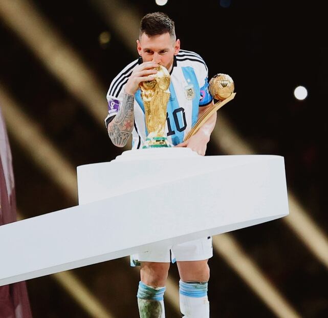 Lionel Messi y la Copa del Mundo. Fuente: Instagram @leomessi