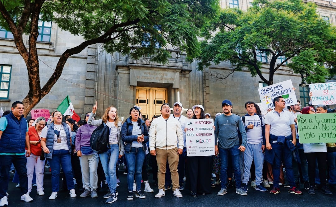 Trabajadores del Poder Judicial realizan protestas contra la reforma en la materia. Foto: Hugo Salvador | El Universal