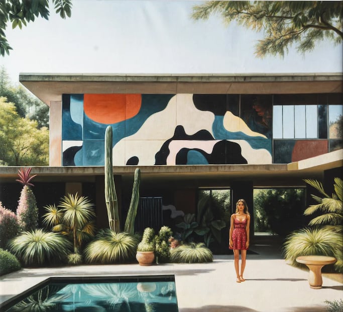 "Olivia" de Amir Fattal en su exhibición "I'm just here for the pool". Foto: Galería König