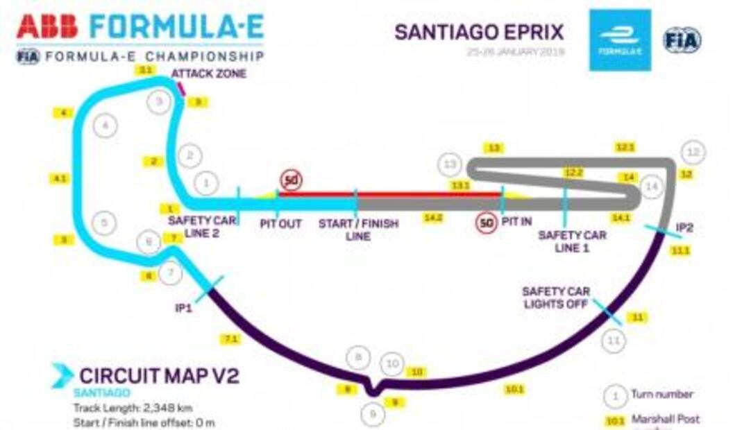 Fórmula E estrena circuito en el E-Prix de Santiago