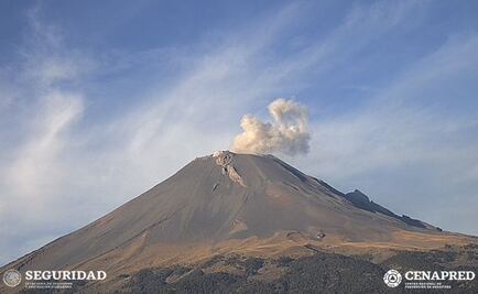 Volcán Popocatépetl emite 67 exhalaciones en 24 horas