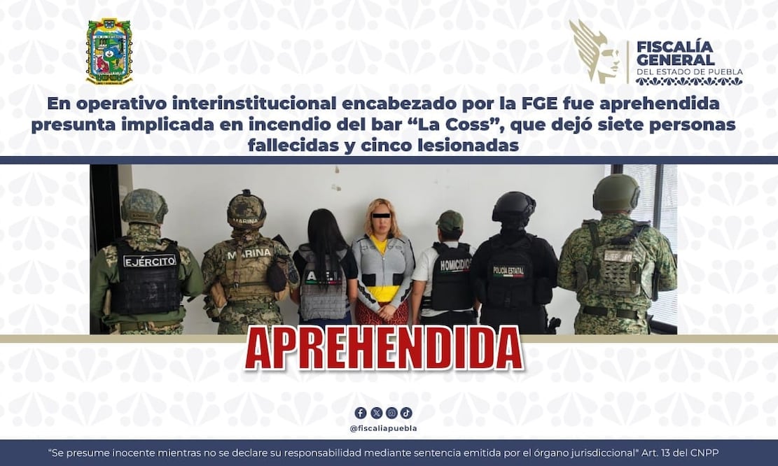 Foto: Fiscalía General del Estado de Puebla