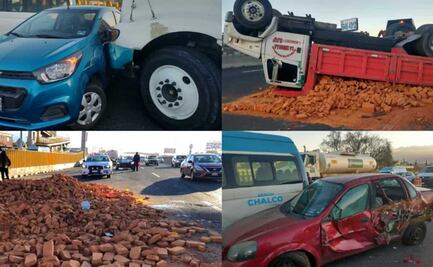 Carambola entre 7 vehículos provoca caos vial en la México-Puebla