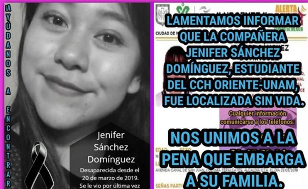 Jenifer Sánchez, alumna del CCH Oriente, hallada muerta