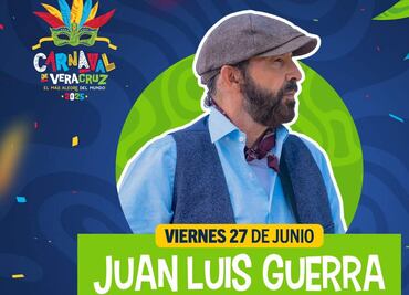 Juan Luis Guerra engalanará noche de coronación de la Reina del Carnaval de Veracruz; también participarán otros artistas
