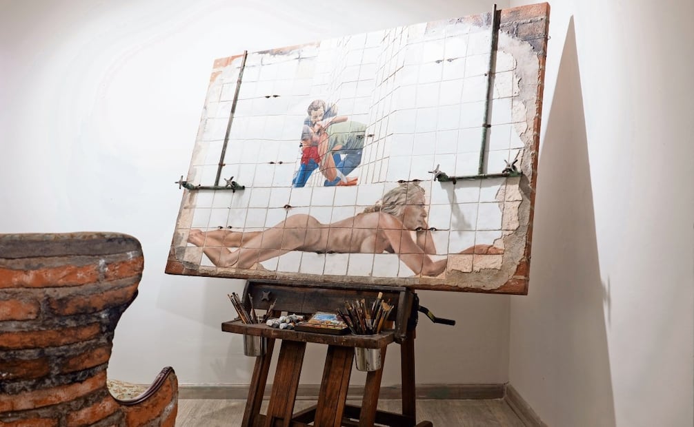 La muestra cierra con la pintura que Cauduro dejó inconclusa por su muerte, en 2022. Foto: Galería Pablo Goebel Fine Arts