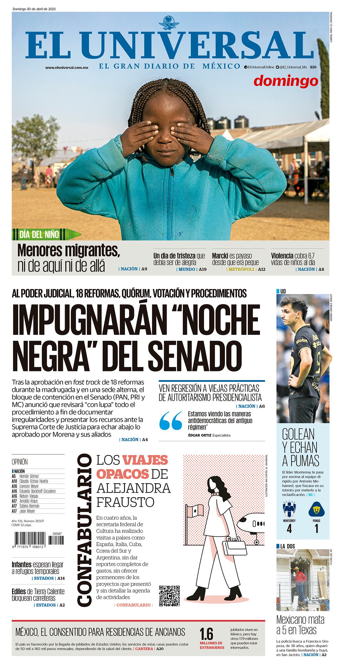 Portada impresa 30 de abril de 2023