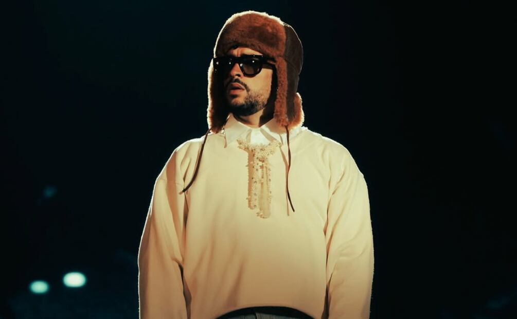 Bad Bunny en los Grammy. Foto: Instagram @tuconcierto.cl