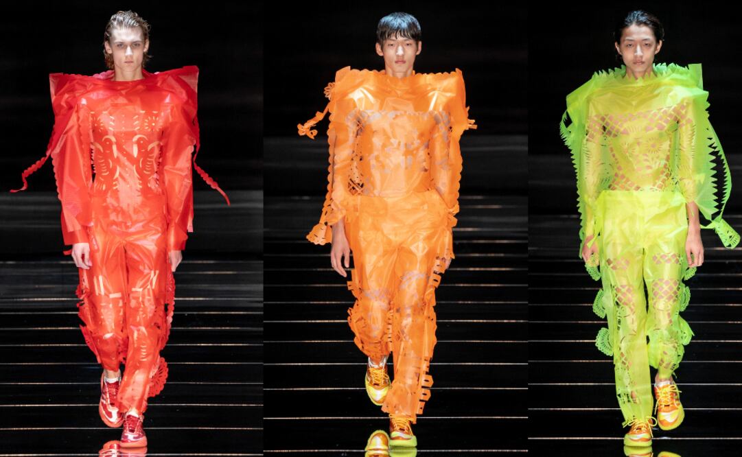 El diseñador se inspiró en el tradicional adorno de Día de Muertos. Foto: Vogue Runway