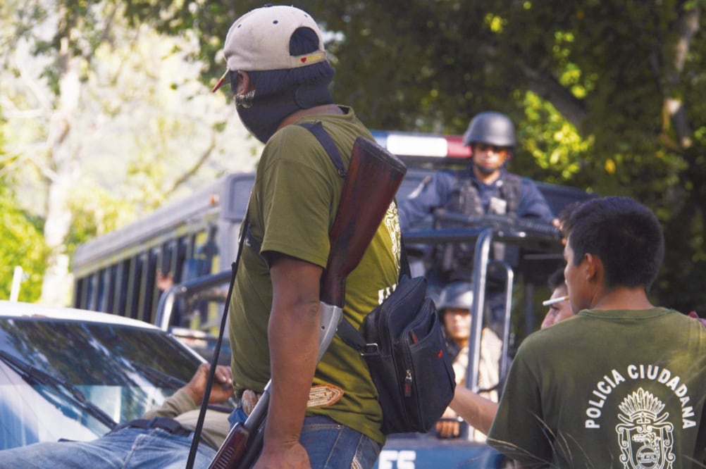 El líder del Frente Unido para la Seguridad y el Desarrollo del Estado de Guerrero (FUSDEG) acusa al grupo comunitario opositor de tener vínculos con la delincuencia organizada (JOSE HERNANDEZ. EL UNIVERSAL)