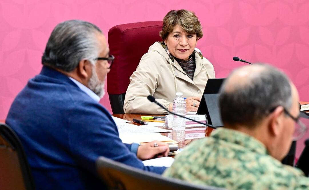 Delfina Gómez en Mesa de reunión para la Construcción de la Paz / Foto: Especial
