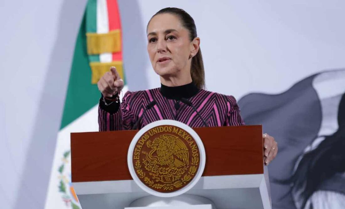 Claudia Sheinbaum, presidenta de México, durante la mañanera del 12 de noviembre del 2025. Foto: Fernanda Rojas/ EL UNIVERSAL