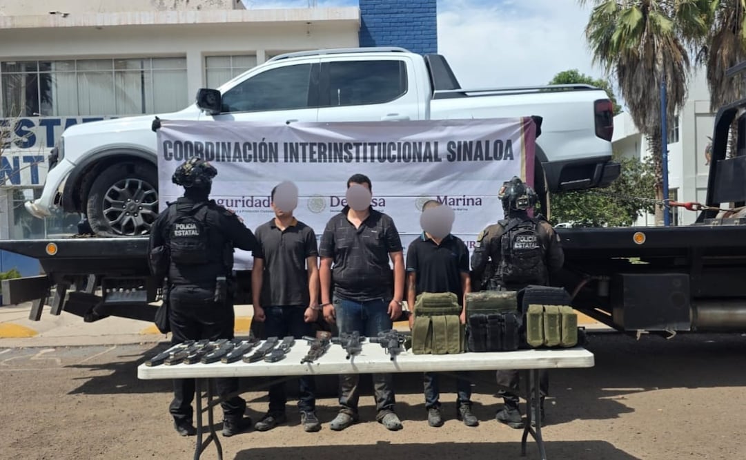 Detienen a cinco armados en Culiacán. Foto: Especial