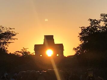 Así se vio el equinoccio de otoño en Dzibichaltún, Yucatán