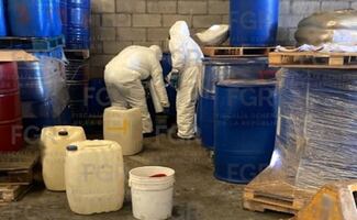 FGR destruye precursores químicos; incinera casi 19 toneladas y 78 mil litros de sustancias