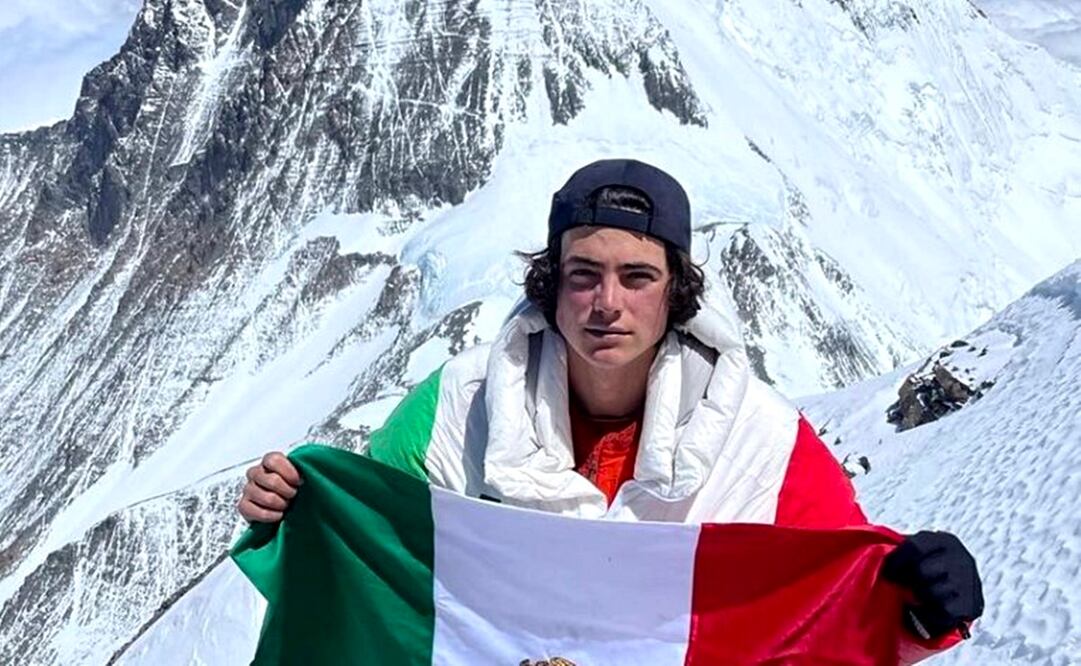 Juan Diego Martínez Álvarez tras subir al monte Everest. Foto: Instagram @juandimtza